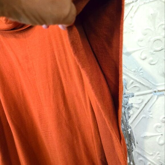 Eloquii Elements Sweaters Mock Neck Tunic Sweater Plus Sz 22/24 Rust Orange - Picture 10 of 13